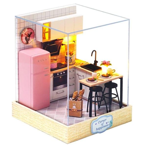 DIY Dollhouse Kit With Furniture LED Lights
