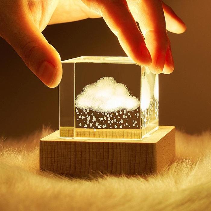Moon and Cloud Crystal Ornaments