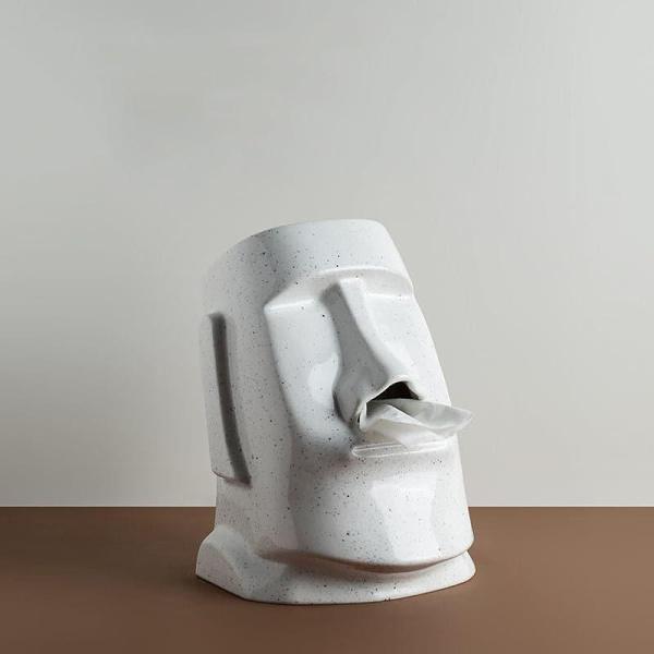 Moai Stone Ceramics Tissue Box
