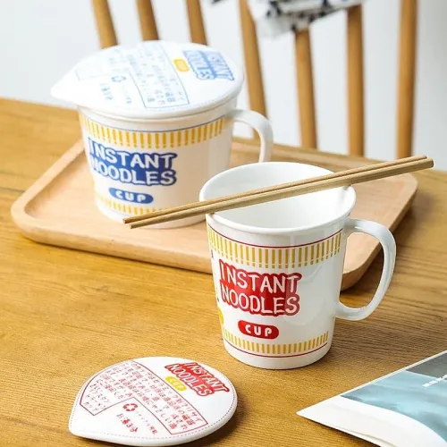 Instant Noodle Ceramic Cup Bowl