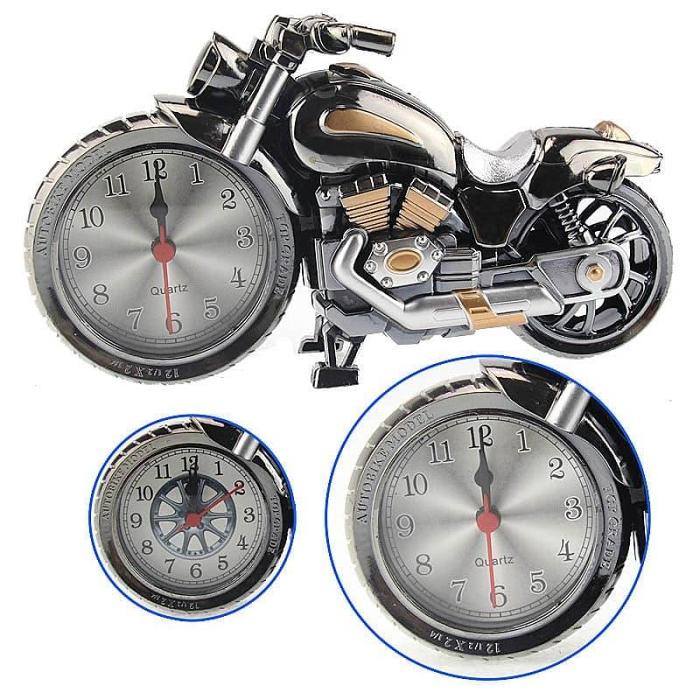 Motorcycle Pattern Desk Clock