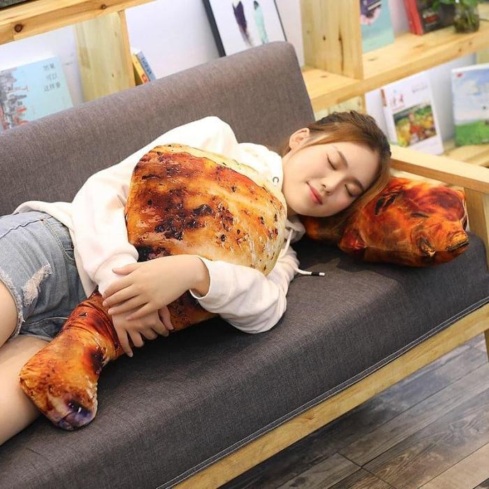 Simulation Grilled Food Plush Pillow