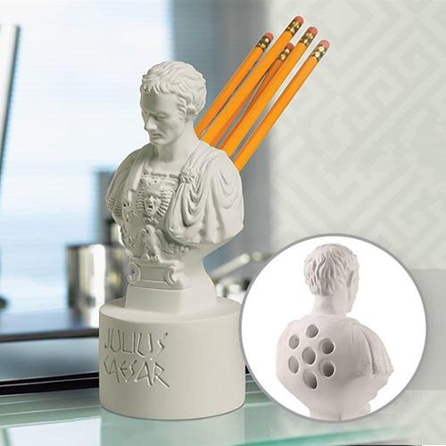 Resin Julius Caesar Statues Pen Holder