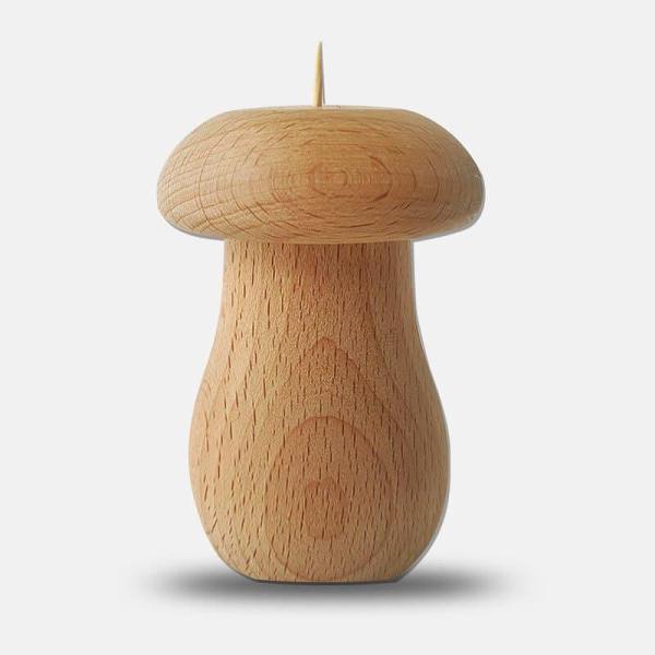 Handmade Mushroom Wooden Toothpick Holder