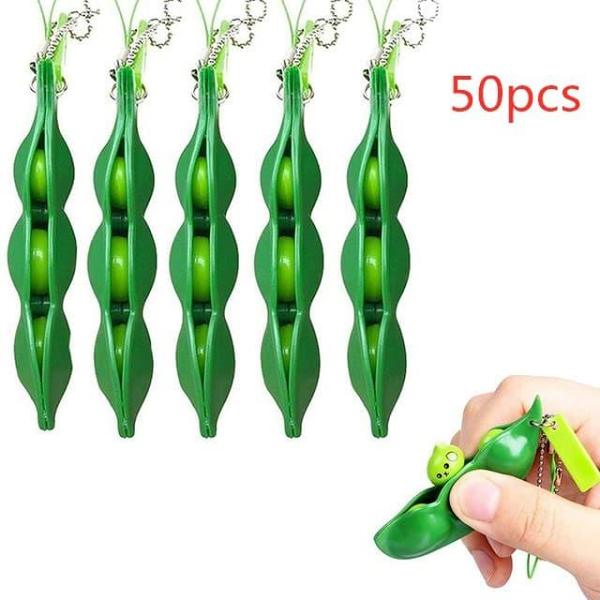Squeeze Beans Keychain Toy