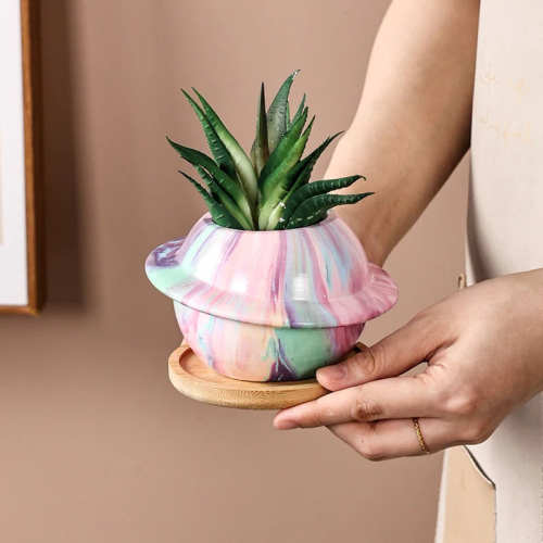 Colorful Cronos Planet Plant Pot