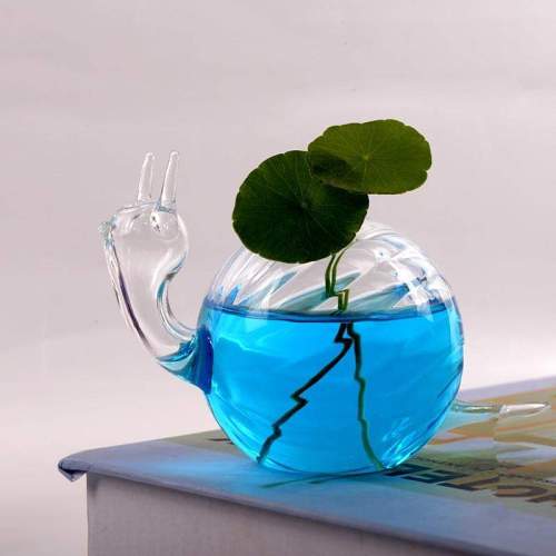 Snail Transparent Glass Vase