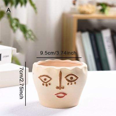 Face Art Flower Pot