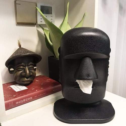 Moai Statue Tissue Box
