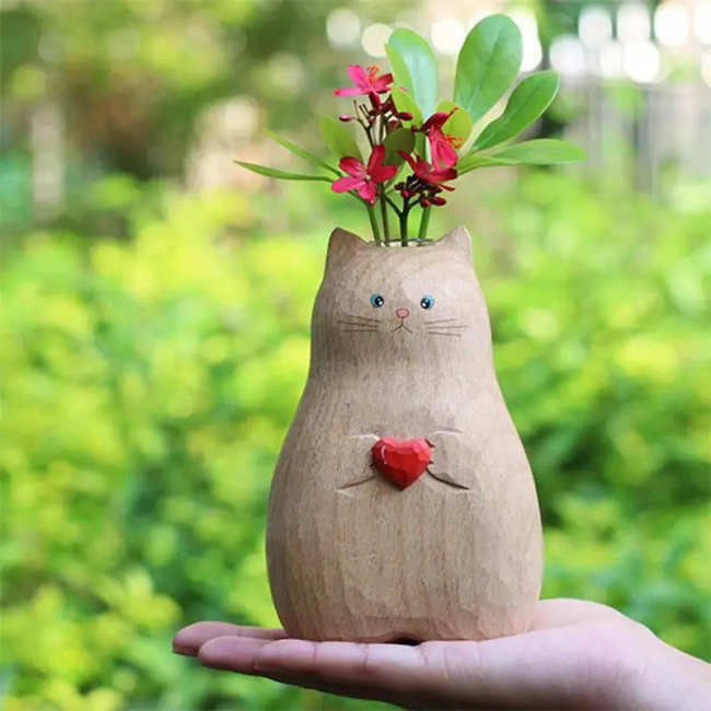 Cute Cat Flower Vase