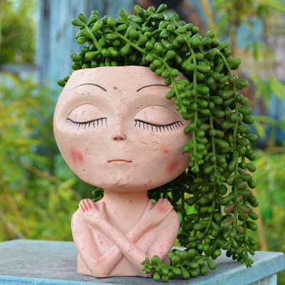 Alien Girl Flower Pot
