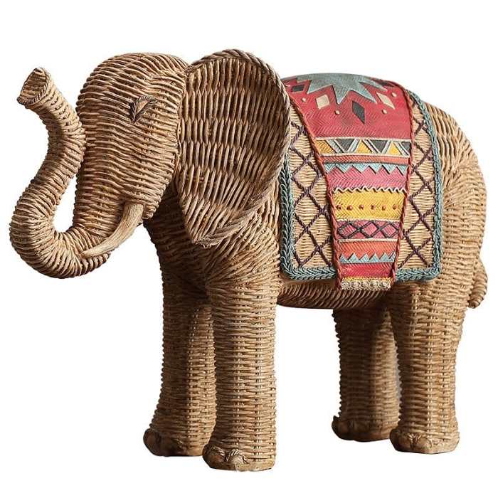 Elephant Rattan Statue