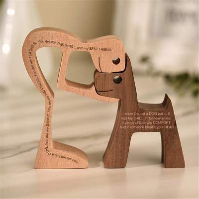 Unconditional Written Love Wood Figurine