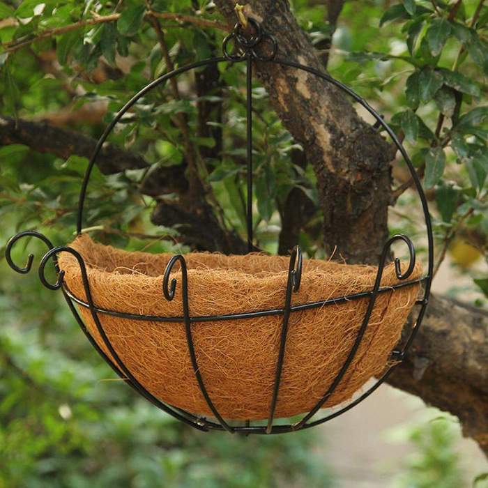 Wicker Rattan Hanging Flower Basket