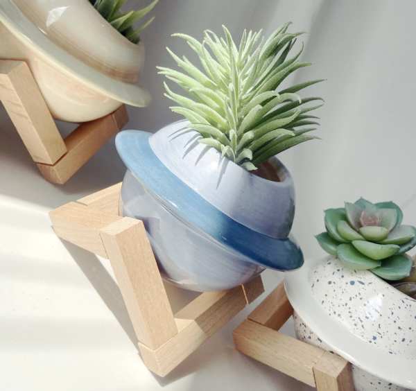 Colorful Cronos Planet Plant Pot