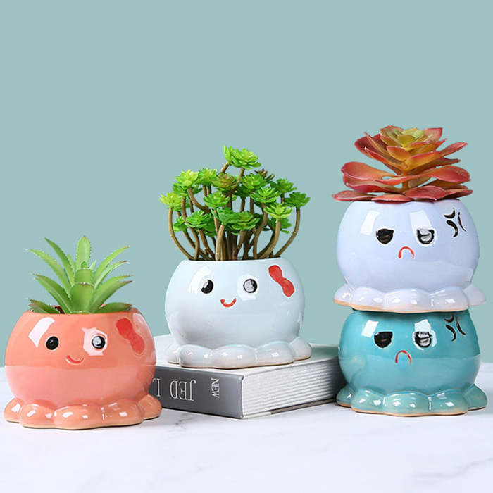 Small Octopus Mood Flowerpots