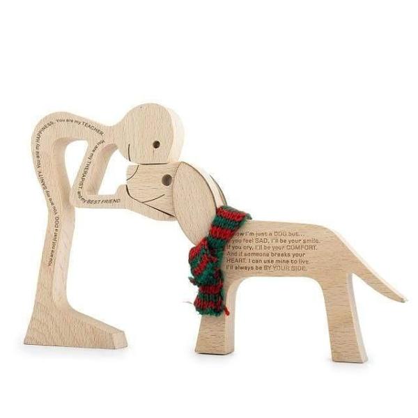 Unconditional Written Love Wood Figurine