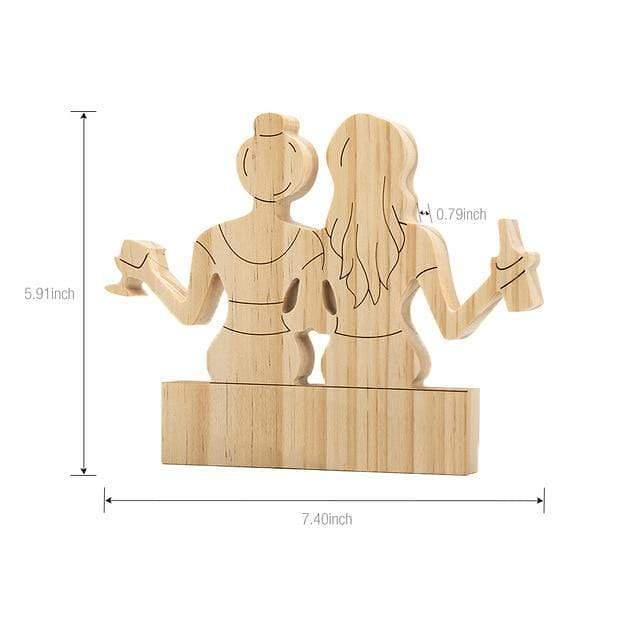 Lifetime Friendship Wooden Figurines