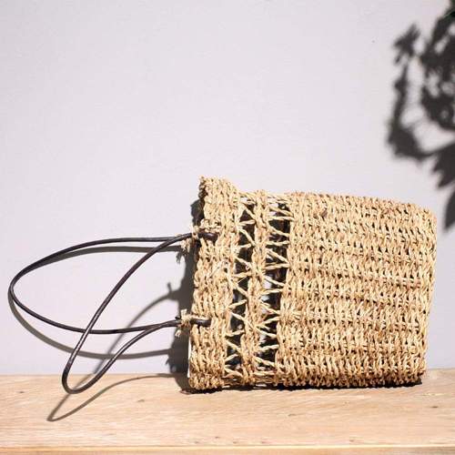 Hand-Woven Seagrass Wall Hanging Flower Pot