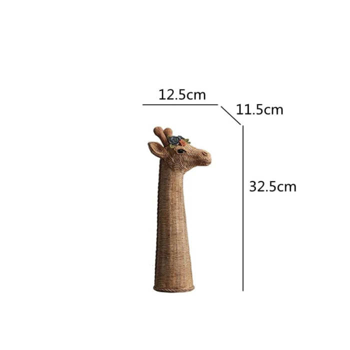 Giraffe Rattan Statue