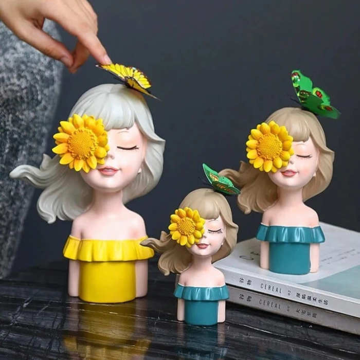 Happy Sunflower Girl Ornament