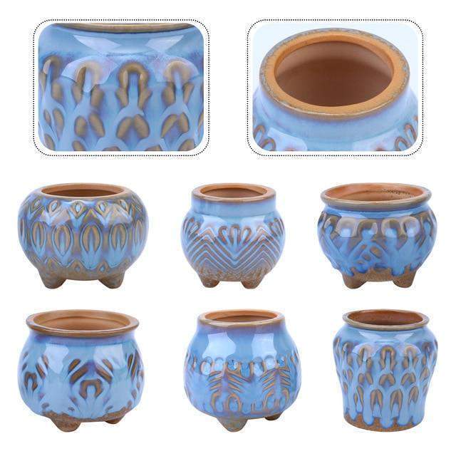 6Pcs Ceramic Plant Pots
