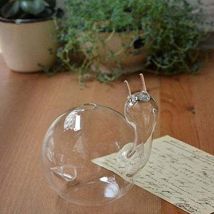 Snail Transparent Glass Vase