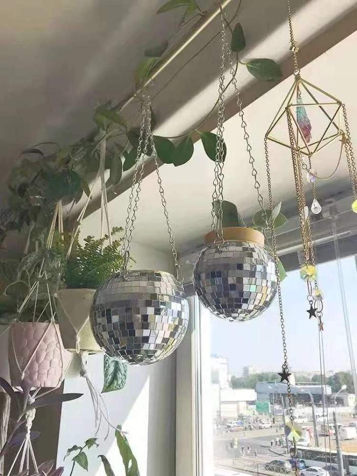 Hanging Disco Ball Planter