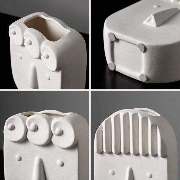 Modern Mat Face Vase