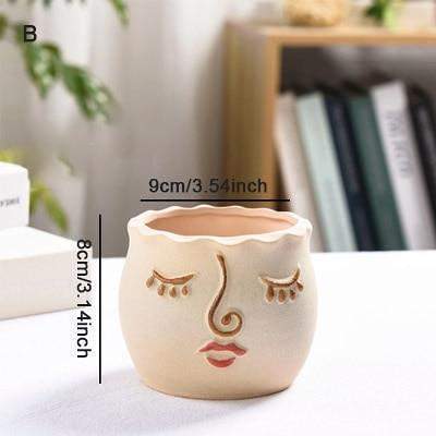 Face Art Flower Pot