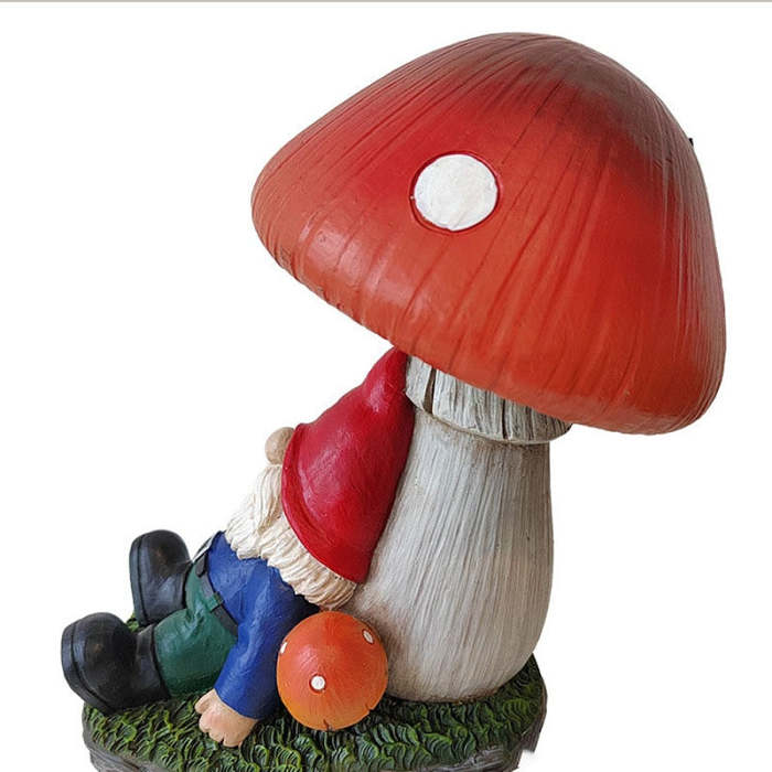 Mushroom Dwarf Solar Statue
