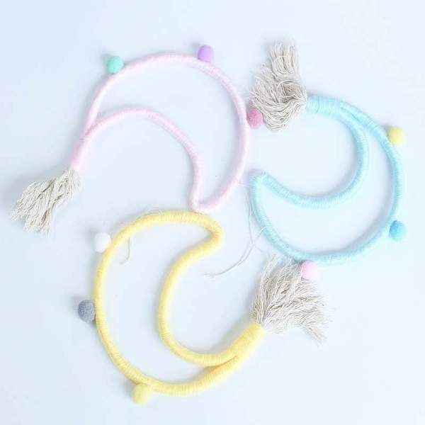 Handmade Moon Ornament with Tassels