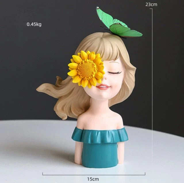 Happy Sunflower Girl Ornament