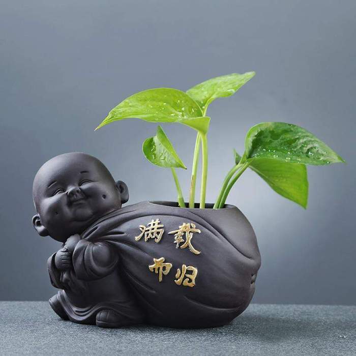 Buddha Monk Flower Pot