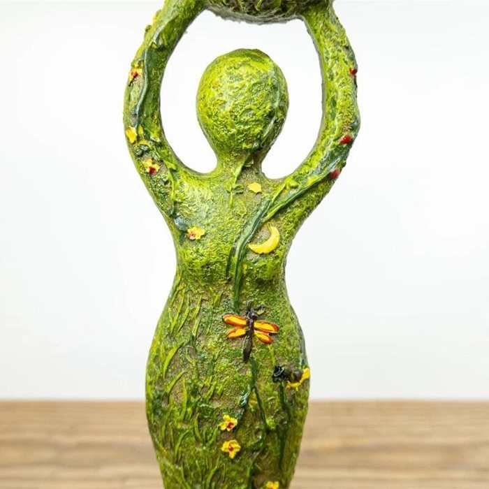 Mother Earth Goddess Statue Candle Holder