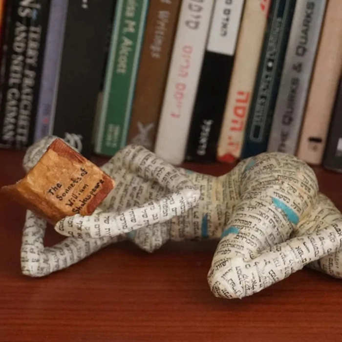 Reading Woman Pulp Figurine