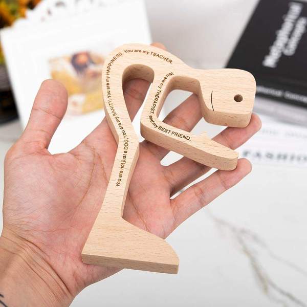 Unconditional Written Love Wood Figurine