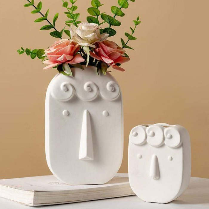 Modern Mat Face Vase