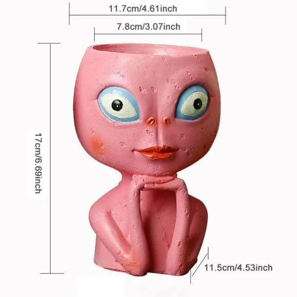 Alien Girl Flower Pot