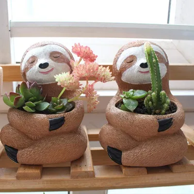 Sloth Succulent Pot