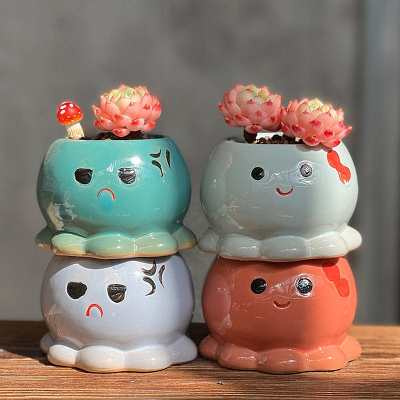 Small Octopus Mood Flowerpots