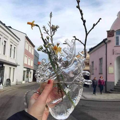 Love in Bloom Glass Vase