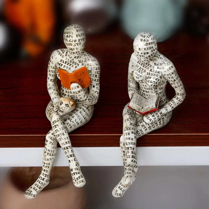 Reading Woman Pulp Figurine