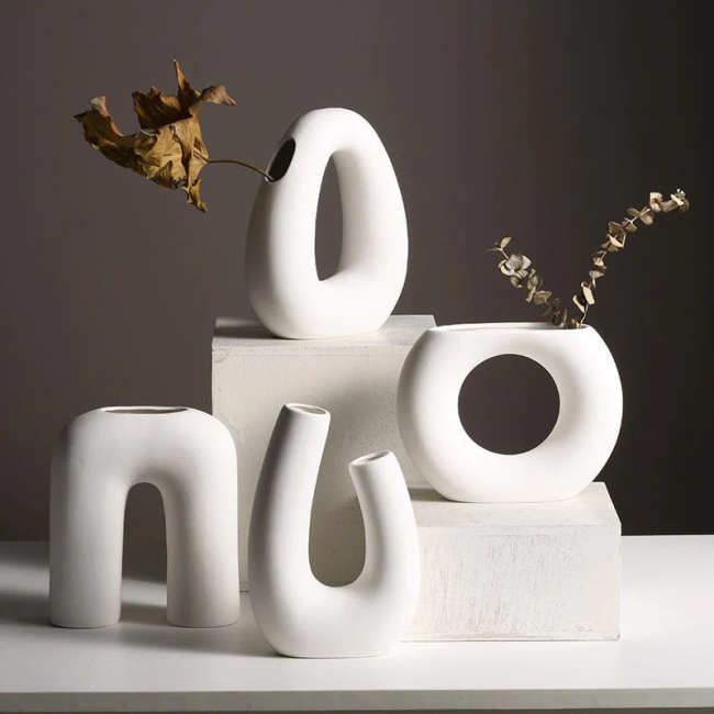 Nordic Ceramic Geometric Art Vase