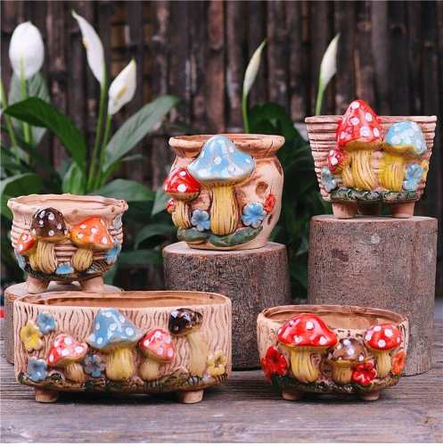 Enchanted Mushroom Flower Pot