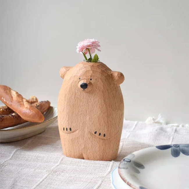 Cute Little Bear Flower Vase