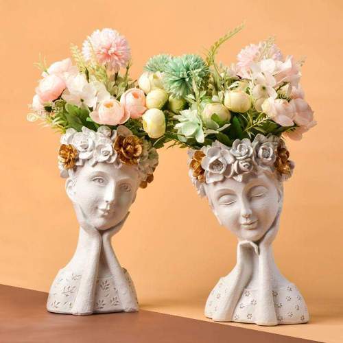 Miss Lady Sculpture Flower Pot