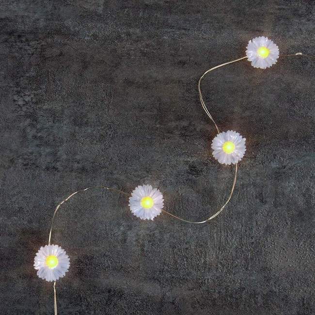 Daisy Silver Wire String Lights