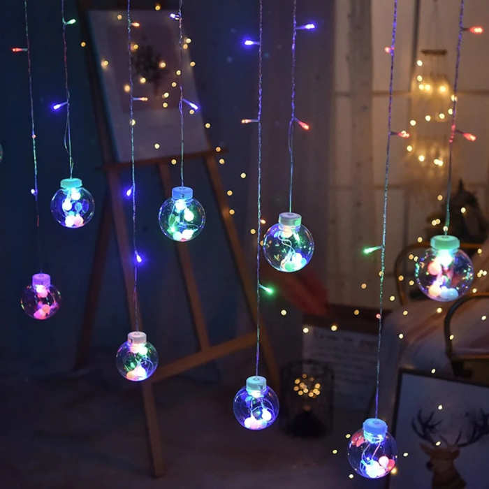 LED Wishing Ball Curtain String Lights