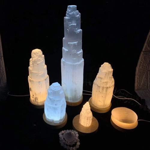 Quartz Crystal Selenite Lamp